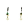 Exclusive earrings &quot;Zendaya&quot; Mother-of-pearl, chrysoprase, crumb type