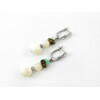 Exclusive earrings &quot;Zendaya&quot; Mother-of-pearl, chrysoprase, crumb type