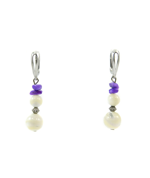 Exclusive earrings "Zendaya" Mother of pearl, crumb