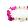 Exclusive bracelet &quot;Zendaya&quot; Mother of pearl, Agate fuchsia crumb