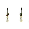 Exclusive earrings &quot;Zendaya&quot; Mother of pearl, tourmaline crumb