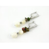 Exclusive earrings &quot;Zendaya&quot; Mother of pearl, tourmaline crumb