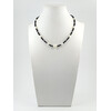 Exclusive necklace &quot;Aria&quot; Aventurine blue face, Pearls, rice, silver