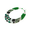 Exclusive necklace &quot;Freshness of the forest&quot; Agate barrel, Snake, Moonstone, Jasper, Jade