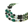 Exclusive necklace &quot;Freshness of the forest&quot; Agate barrel, Snake, Moonstone, Jasper, Jade