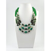 Exclusive necklace &quot;Freshness of the forest&quot; Agate barrel, Snake, Moonstone, Jasper, Jade