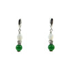 Exclusive earrings &quot;Freshness of the forest&quot;, Moonstone, Jade