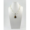 Exclusive necklace &quot;Melancholy Waltz&quot; Mother of pearl, Tiger&#039;s eye pendant