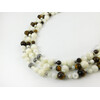 Exclusive necklace &quot;Melancholy Waltz&quot; Mother-of-pearl, Tiger&#039;s eye