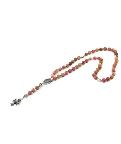 Rosary for prayer Rhodonite