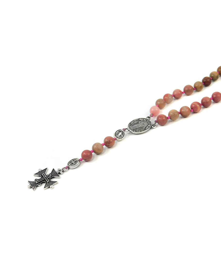 Rosary for prayer Rhodonite