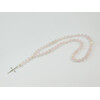 Rosary for prayer Rose quartz, pearls, silver