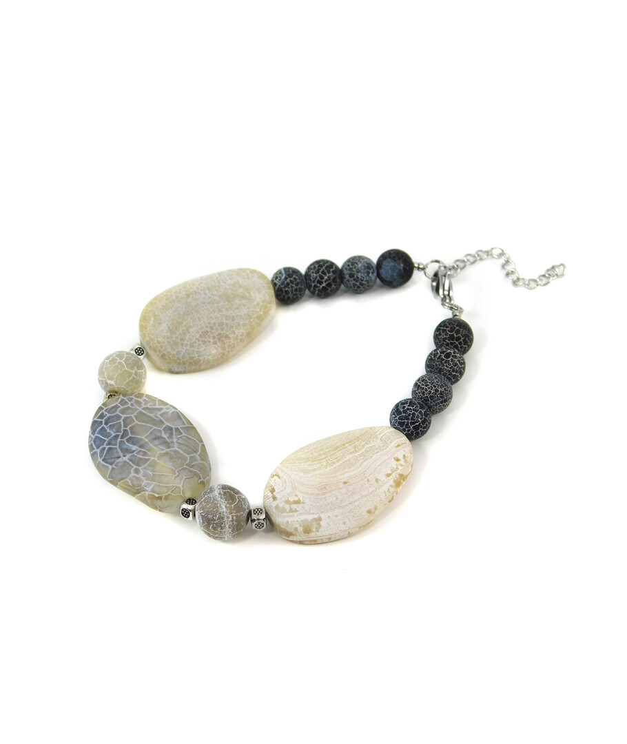 Exclusive bracelet Frosty Agate, oval