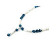 Exclusive necklace &quot;Jasmine&quot; Multi-faceted quartz, mother-of-pearl tube