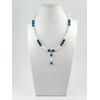 Exclusive necklace &quot;Jasmine&quot; Multi-faceted quartz, mother-of-pearl tube