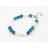 Exclusive bracelet &quot;Jasmine&quot; Quartz multifaceted, mother-of-pearl tube