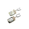 Exclusive earrings &quot;Mystery&quot; Heliotis face plate, Rose quartz