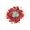 Exclusive brooch &quot;Mak&quot; Jasper, Coral crumb