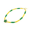 Exclusive necklace &quot;Royal Charm&quot; Chrysoprase tablet facet, Citrine