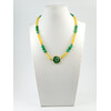 Exclusive necklace &quot;Royal Charm&quot; Chrysoprase tablet facet, Citrine