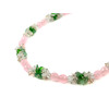 Exclusive necklace &quot;Spring morning&quot; Rose quartz, Jade crumb