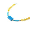 Exclusive necklace &quot;Phoenix&quot; Citrine, Turquoise, plate