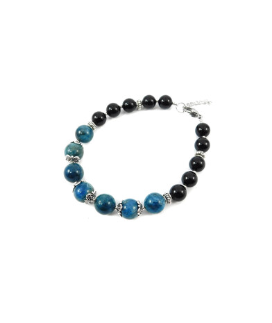 Exclusive bracelet "Roksolana" Apatite, 10 mm, Agate, 8 mm