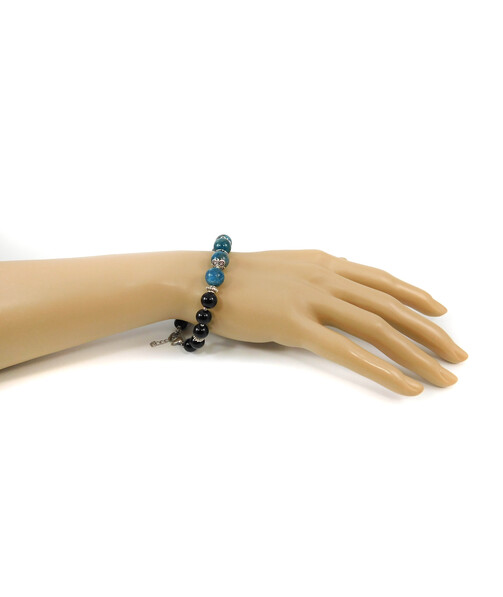 Exclusive bracelet "Roksolana" Apatite, 10 mm, Agate, 8 mm