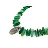 Exclusive necklace &quot;Philis&quot; Chrysoprase, barrel, Agate chips