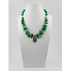 Exclusive necklace &quot;Philis&quot; Chrysoprase, barrel, Agate chips