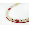 Exclusive necklace &quot;Pishchanka&quot; Onyx, Coral barrel, 2 rows