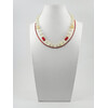 Exclusive necklace &quot;Pishchanka&quot; Onyx, Coral barrel, 2 rows