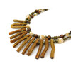 Exclusive necklace &quot;Azura&quot; Coral, wand, Mother-of-pearl, 2-row