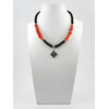 Exclusive necklace &quot;Red and black&quot; Shungite, rondel, Coral spovpchik