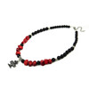 Exclusive necklace &quot;Red and black&quot; shungite, Coral galtovka