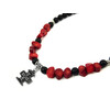 Exclusive necklace &quot;Red and black&quot; shungite, Coral galtovka