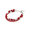 Exclusive bracelet &quot;Lisbon&quot; Coral rice rondel, 2 rows