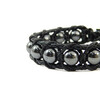 Exclusive leather bracelet &quot;Arrest&quot; Hematite