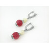 Exclusive earrings &quot;Prima donna&quot; Quartz, mother-of-pearl, galtovka