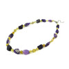 Exclusive necklace &quot;Amethyst mountain&quot; Amethyst, rutile quartz