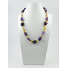 Exclusive necklace &quot;Amethyst mountain&quot; Amethyst, rutile quartz