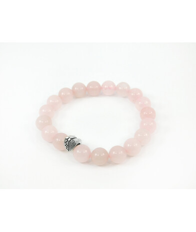 Exclusive bracelet "Connected hearts" Rose quartz