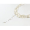 Exclusive necklace &quot;Perfeya&quot; Pearls, rondel, barrel, pendant, drop