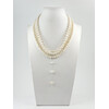 Exclusive necklace &quot;Perfeya&quot; Pearls, rondel, barrel, pendant, drop