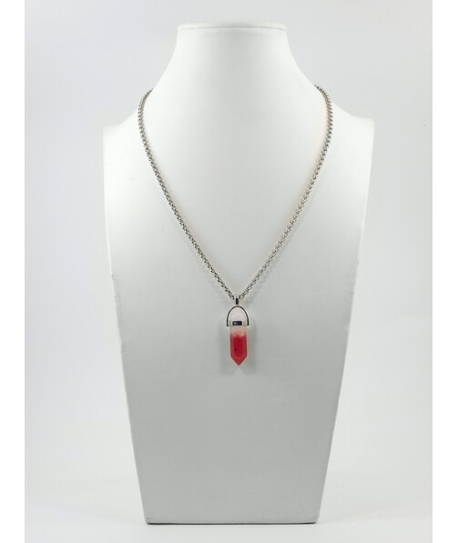 Exclusive pendant "Ambre" Quartz crystal red