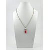 Exclusive pendant &quot;Ambre&quot; Quartz crystal red