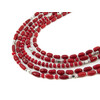 Exclusive necklace &quot;Lisbon&quot; Coral rice, rondel, 5 rows