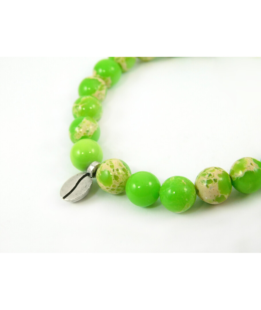 Exclusive bracelet "Coffee Bean" Variscite