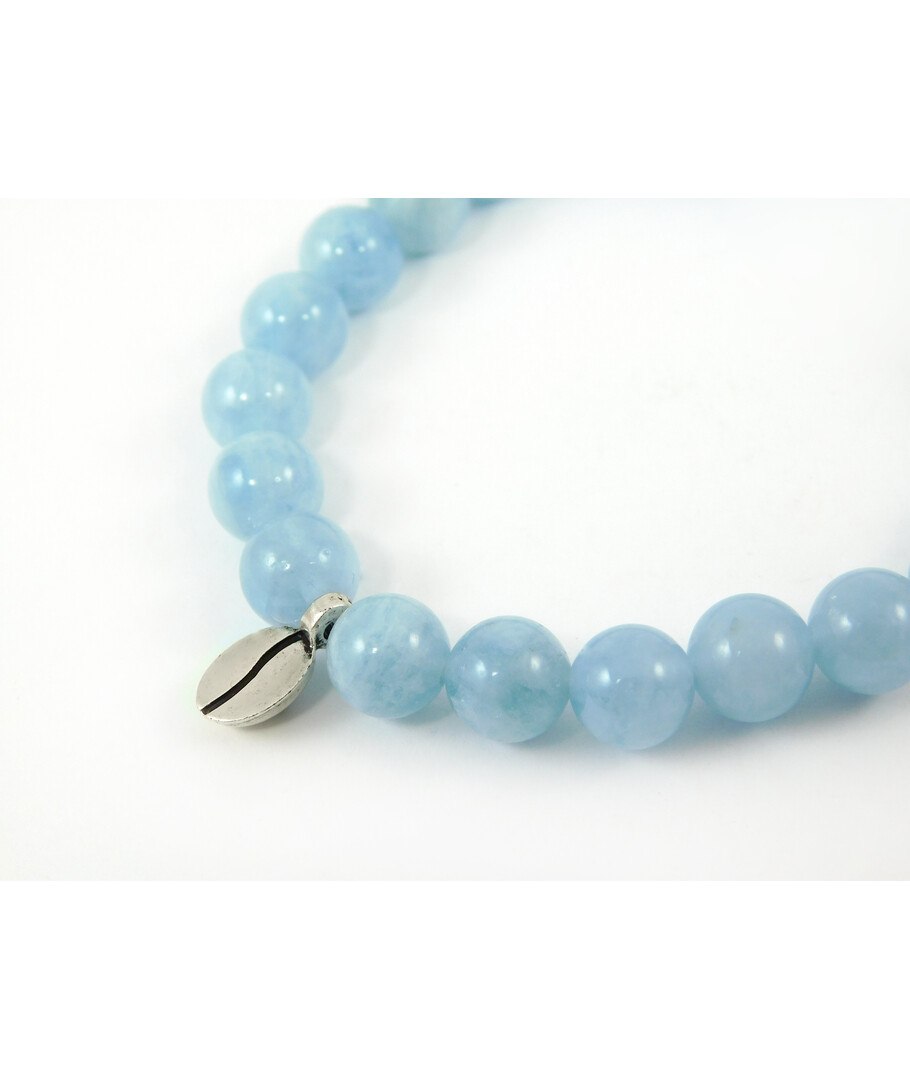 Exclusive bracelet "Coffee Bean" Aquamarine