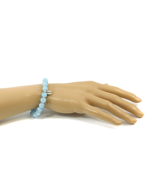 Exclusive bracelet "Coffee Bean" Aquamarine